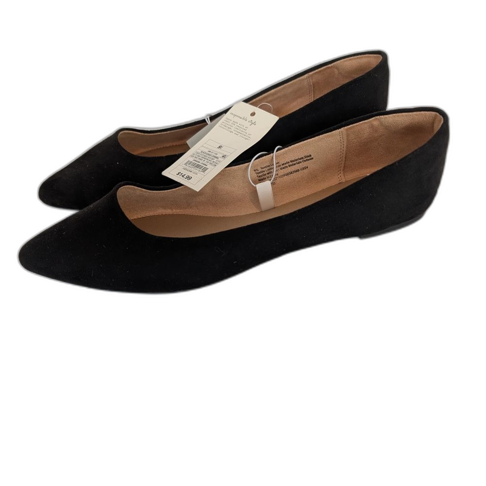 A New Day Black Women's Flats Size 9.5 - Picture 2 of 6